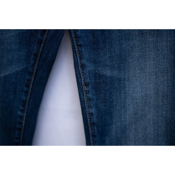 Driftwood  Colette Jeans Womens 28 Cropped Embroidered Bottom Blue Stretch Boho - Picture 5 of 10